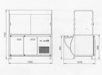 "ПАТША" Прилавок-витрина холодильный ПВВ(Н)-70М-С-ОК с охлаждаемой камерой